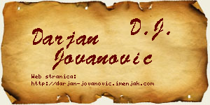 Darjan Jovanović vizit kartica